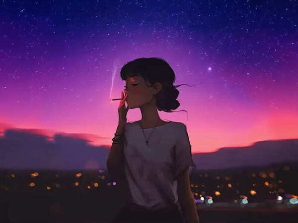 Desktop wallpaper girl smoking lofi hip hop mix beats to relax study to cozy lofi youtube lofi smoke